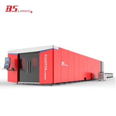 Sheet Laser Cutting Machine Fiber CNC Laser Cutter Baisheng Metal Stainless Steel China 8KW Ipg Water Cooling Turkey Kenya Dwg